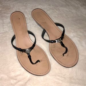 Coach Black Flip Flop Sandals Size 9.5
